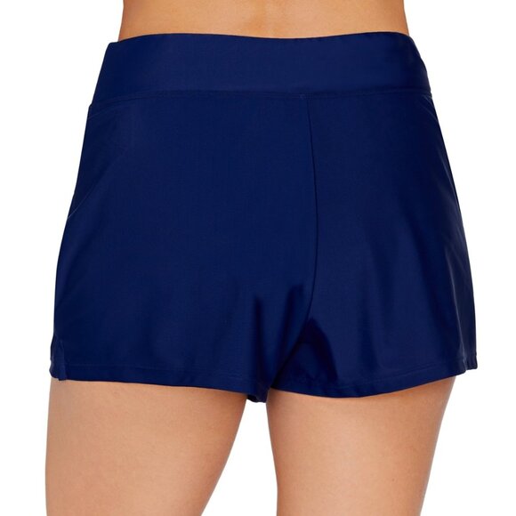 Island Escape Women's Pull-On Swim Shorts – Navy Blue - Picture 3 of 4